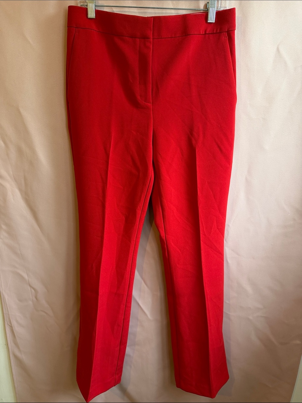 Ann Taylor Vibrant Red Tailored Ponte Pants